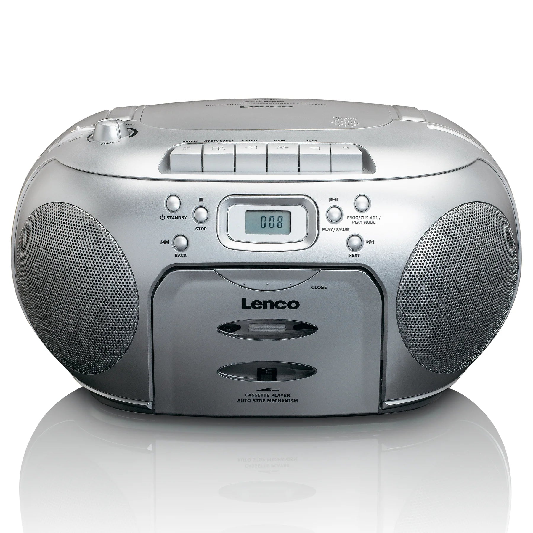 Lenco Portable Stereo CD/FM Radio Player - Silver | SCD420SL from Lenco - DID Electrical