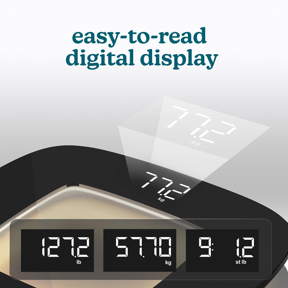 Homedics Glo Essentials Bathroom Scale - Black | SCL-B100-BK from Homedics - DID Electrical