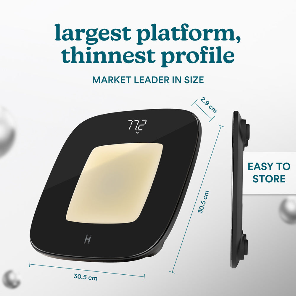 Homedics Glo Essentials Bathroom Scale - Black | SCL-B100-BK from Homedics - DID Electrical