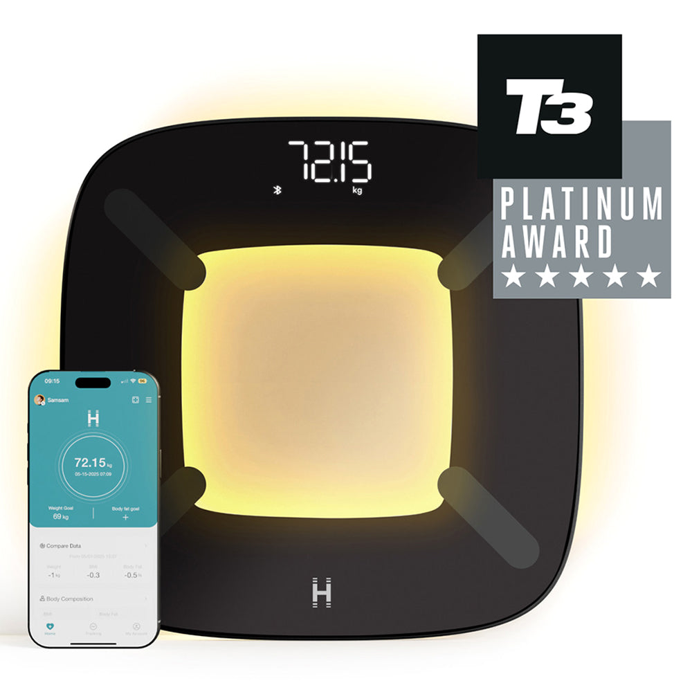Homedics Glo Body Analyser Bathroom Scale - Black | SCL-BBC200-BK3R from Homedics - DID Electrical
