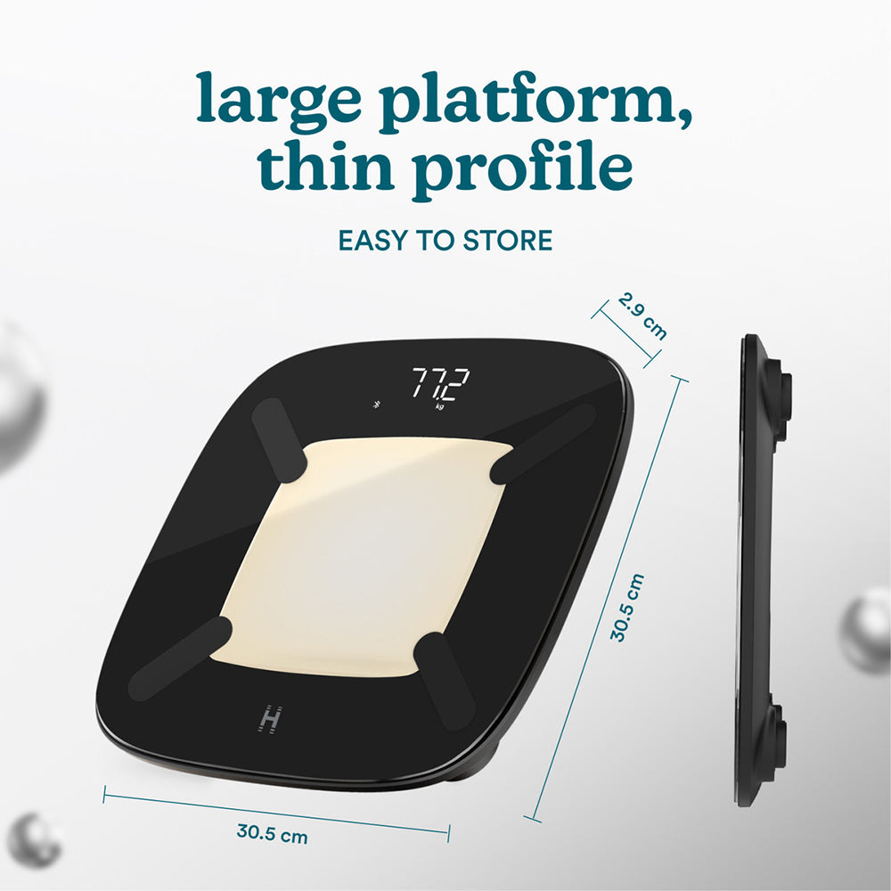 Homedics Glo Body Analyser Bathroom Scale - Black | SCL-BBC200-BK3R from Homedics - DID Electrical