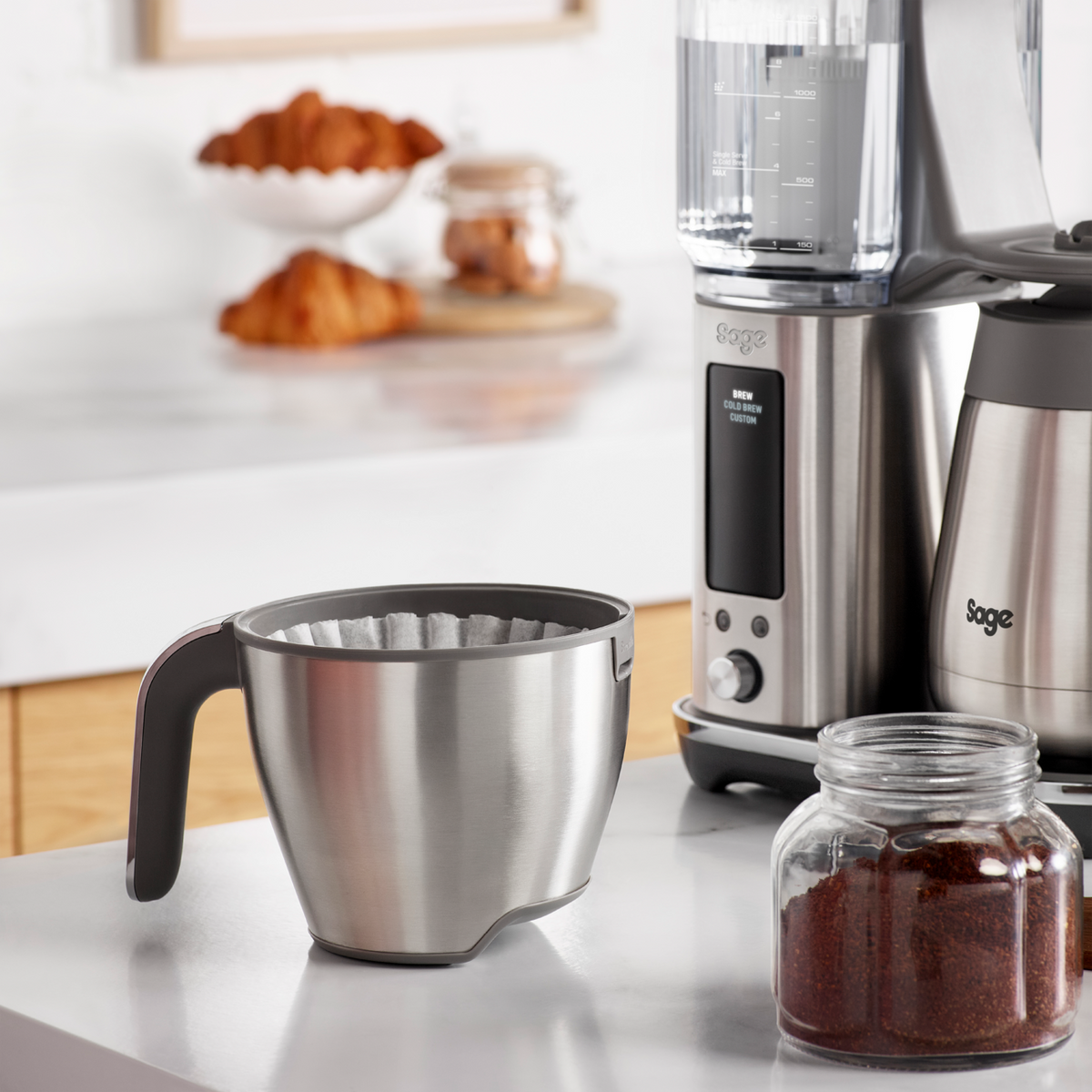Sage The Luxe Brewer Thermal Drip Filter Coffee Machine - Brushed Stainless Steel | SDC465BSS4GUK1