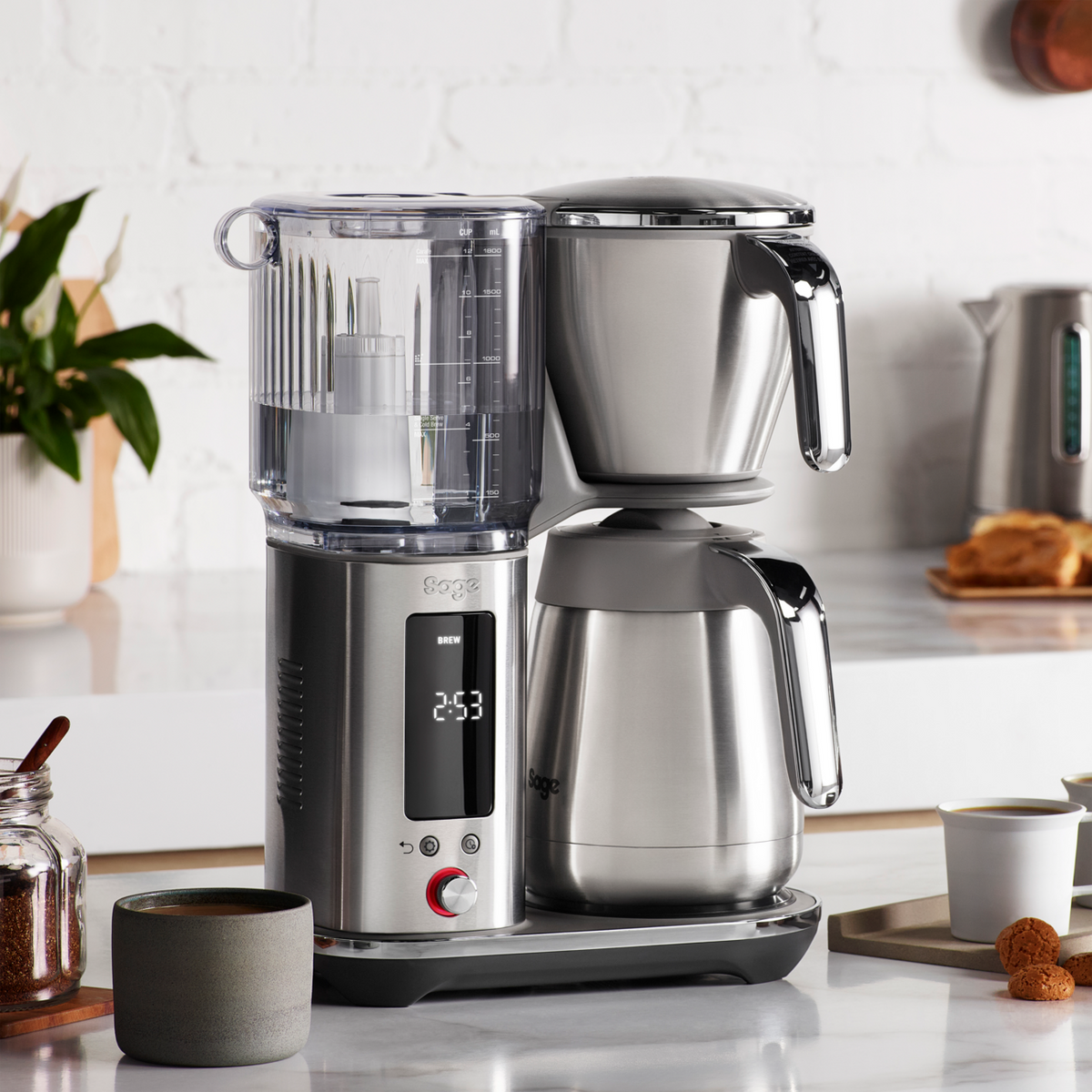 Sage The Luxe Brewer Thermal Drip Filter Coffee Machine - Brushed Stainless Steel | SDC465BSS4GUK1