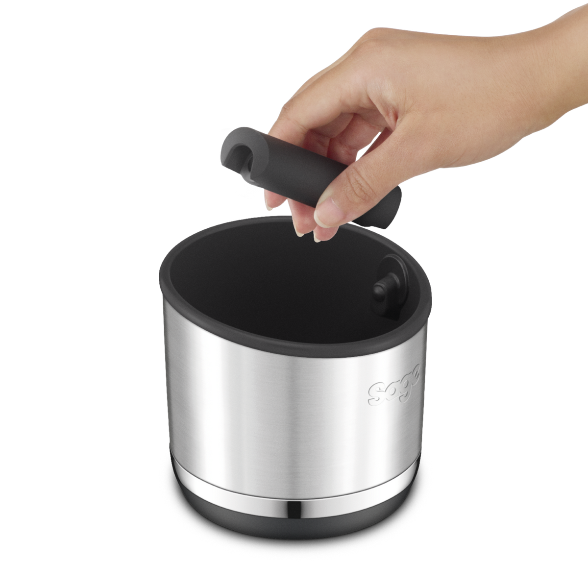 Sage The Knock Box 10 Puck - Brushed Stainless Steel | SEA501BSS0ZEU1 from Sage - DID Electrical