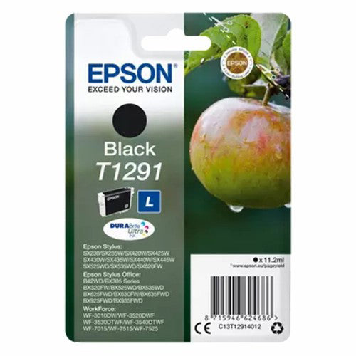 Epson T1291 Apple DURABrite Ultra Single Ink Cartridge - Black | SEPS0305 from Epson - DID Electrical
