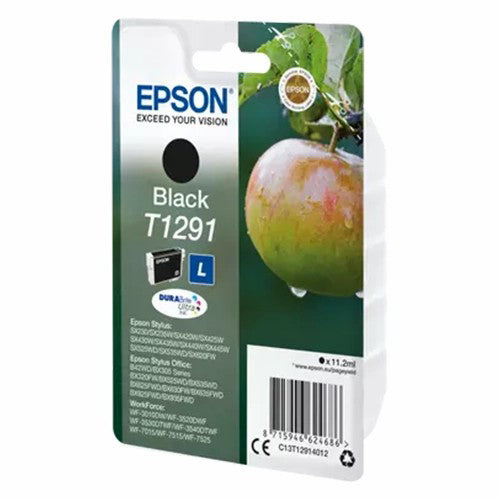 Epson T1291 Apple DURABrite Ultra Single Ink Cartridge - Black | SEPS0305 from Epson - DID Electrical