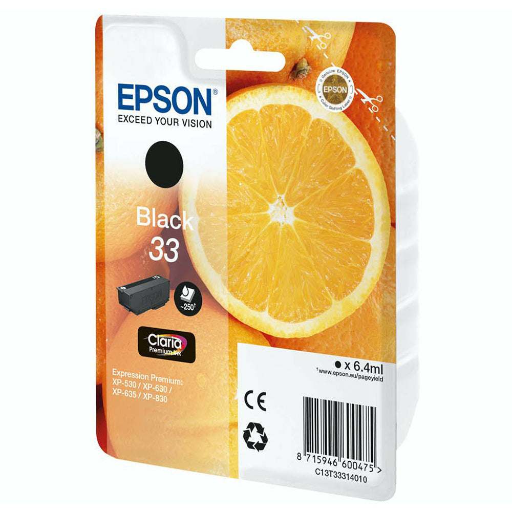 Epson 33 6.4ml Original Ink Cartridge - Black | SEPS1203 from Epson - DID Electrical