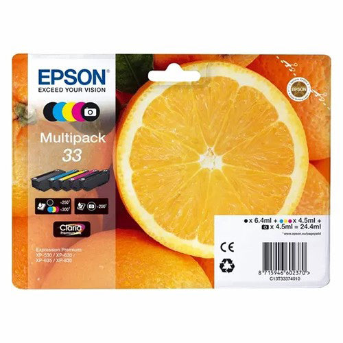 Epson 33 Claria Premium Ink Cartridge - Multicolor | SEPS1213 from Epson - DID Electrical