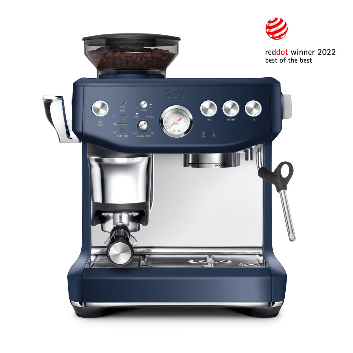 Sage The Barista Express Impress Coffee Machine - Damson Blue | SES876DBL4GUK1 from Sage - DID Electrical
