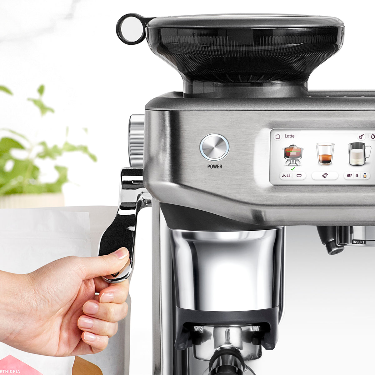 Sage The Barista Touch Impress With Cold Extraction Coffee Machine - Sea Salt | SES882SST4GUK1