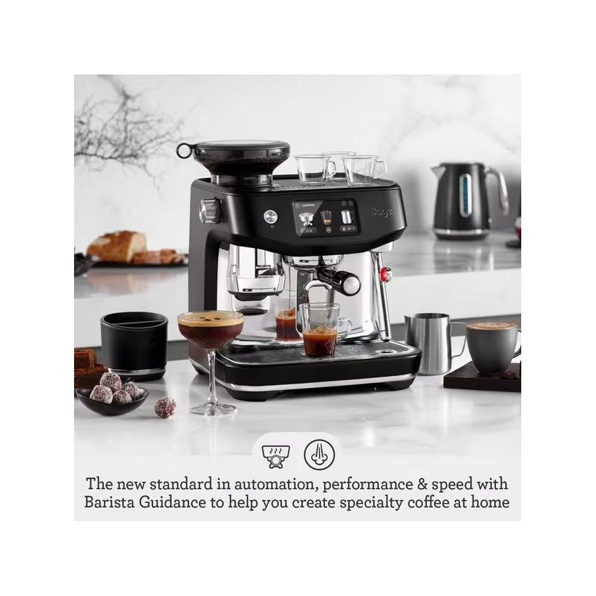 Sage Oracle Jet Automatic Bean to Cup Coffee Machine - Black Truffle | SES985BTR4GUK1 from Sage - DID Electrical