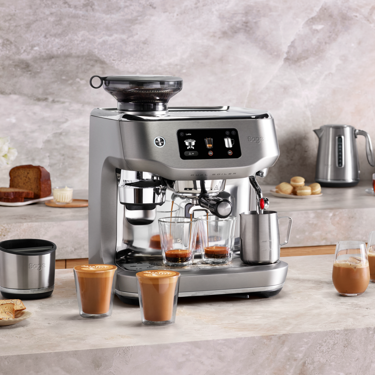 Sage The Oracle Dual Boiler Espresso Machine - Brushed Stainless Steel | SES995BSS4GUK1 from Sage - DID Electrical