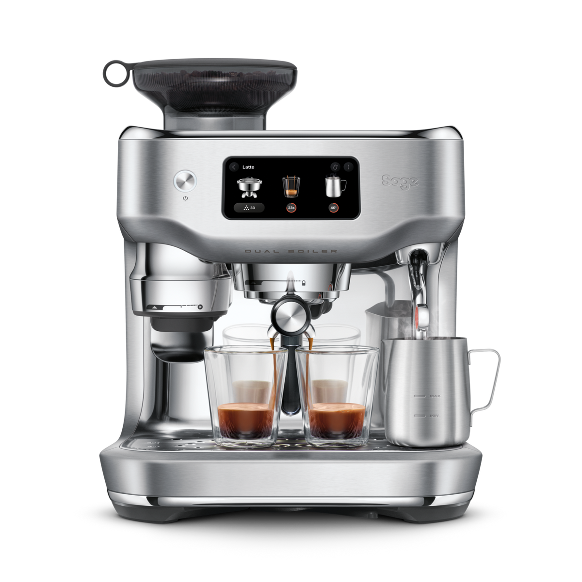 Sage The Oracle Dual Boiler Espresso Machine - Brushed Stainless Steel | SES995BSS4GUK1 from Sage - DID Electrical