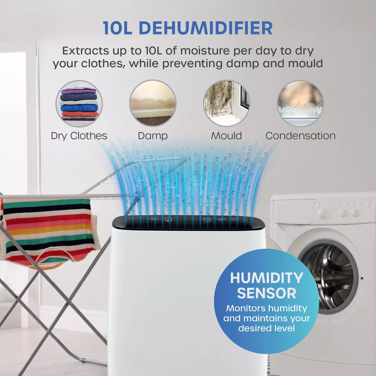 Swan Activair 10L Dehumidifier - White | SH16505 from Swan - DID Electrical