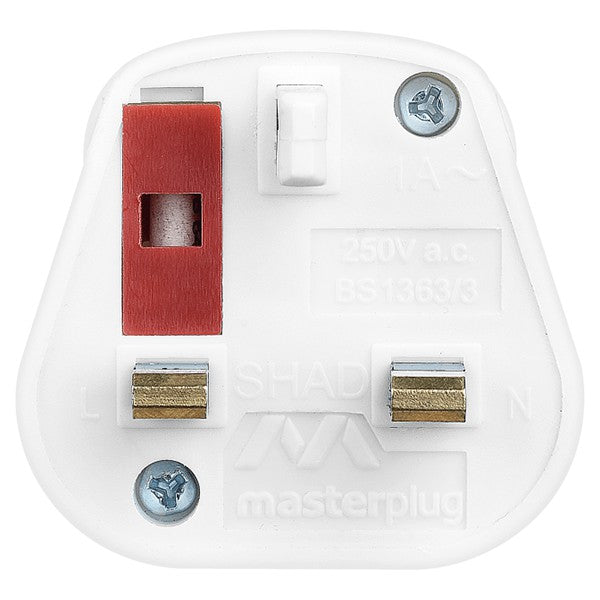 Masterplug 1A Shaver Adaptor - White | SHADC-MP from Masterplug - DID Electrical