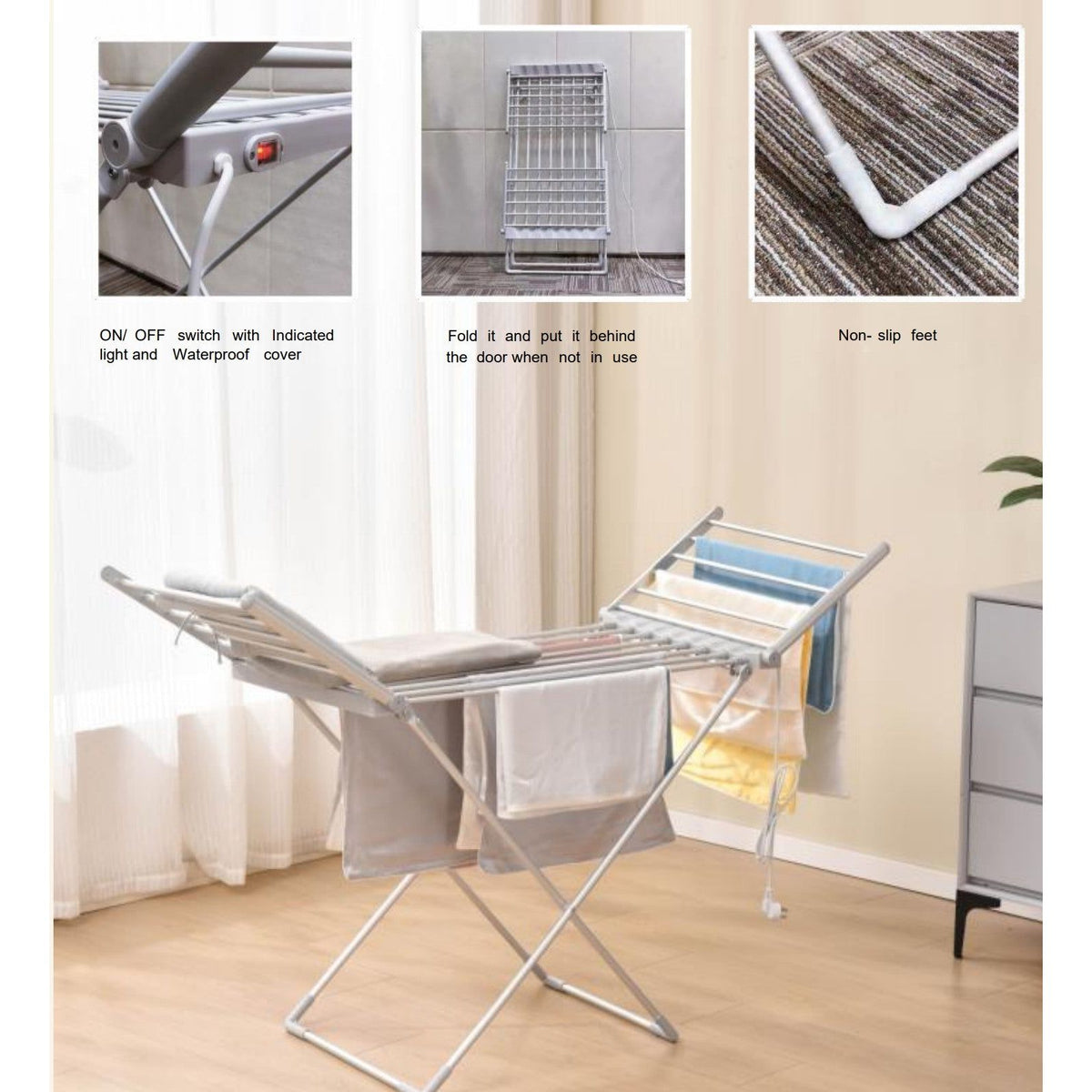 Schuss Foldable Electric Towel Warmers - White | SHXECDUK from Schuss - DID Electrical