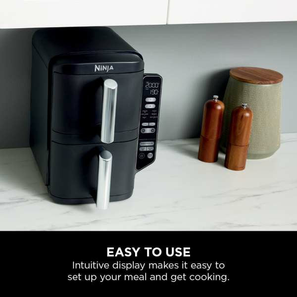 Ninja 7.6L Double Stack 2 Drawer Air Fryer - Black | SL300UK from Ninja - DID Electrical