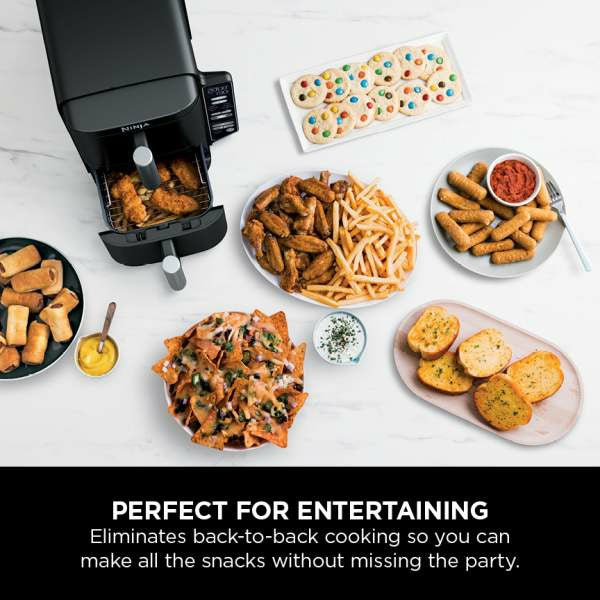 Ninja 7.6L Double Stack 2 Drawer Air Fryer - Black | SL300UK from Ninja - DID Electrical