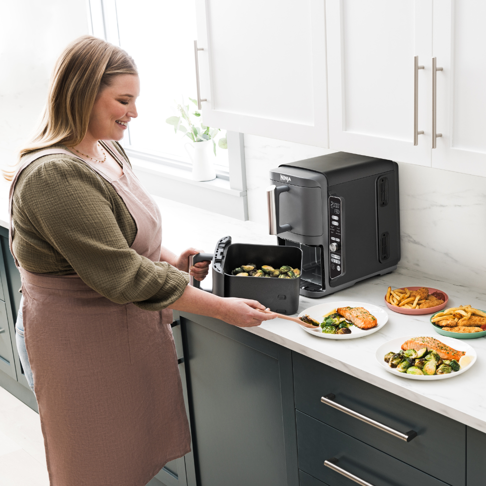 Ninja 9.5L 2470W Double Stack XL 2 Drawer Air Fryer - Grey | SL400UK from Ninja - DID Electrical