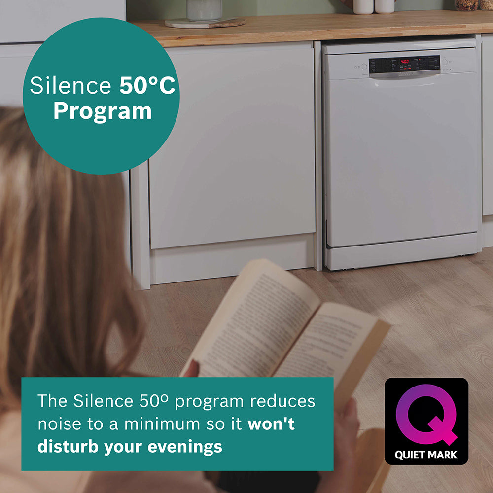 Bosch Series 2 60CM Freestanding Standard Dishwasher - White | SMS26AW08G from Bosch - DID Electrical