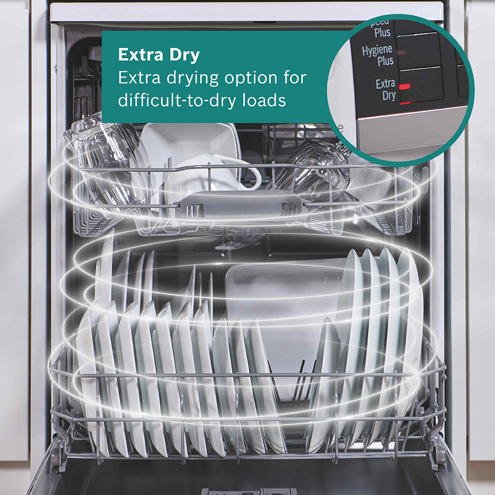 Bosch Series 2 60CM Freestanding Standard Dishwasher - White | SMS26AW08G from Bosch - DID Electrical