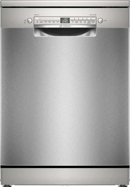 Bosch Series 2 60CM Freestanding Standard Dishwasher - Brushed Steel | SMS2HVI06G