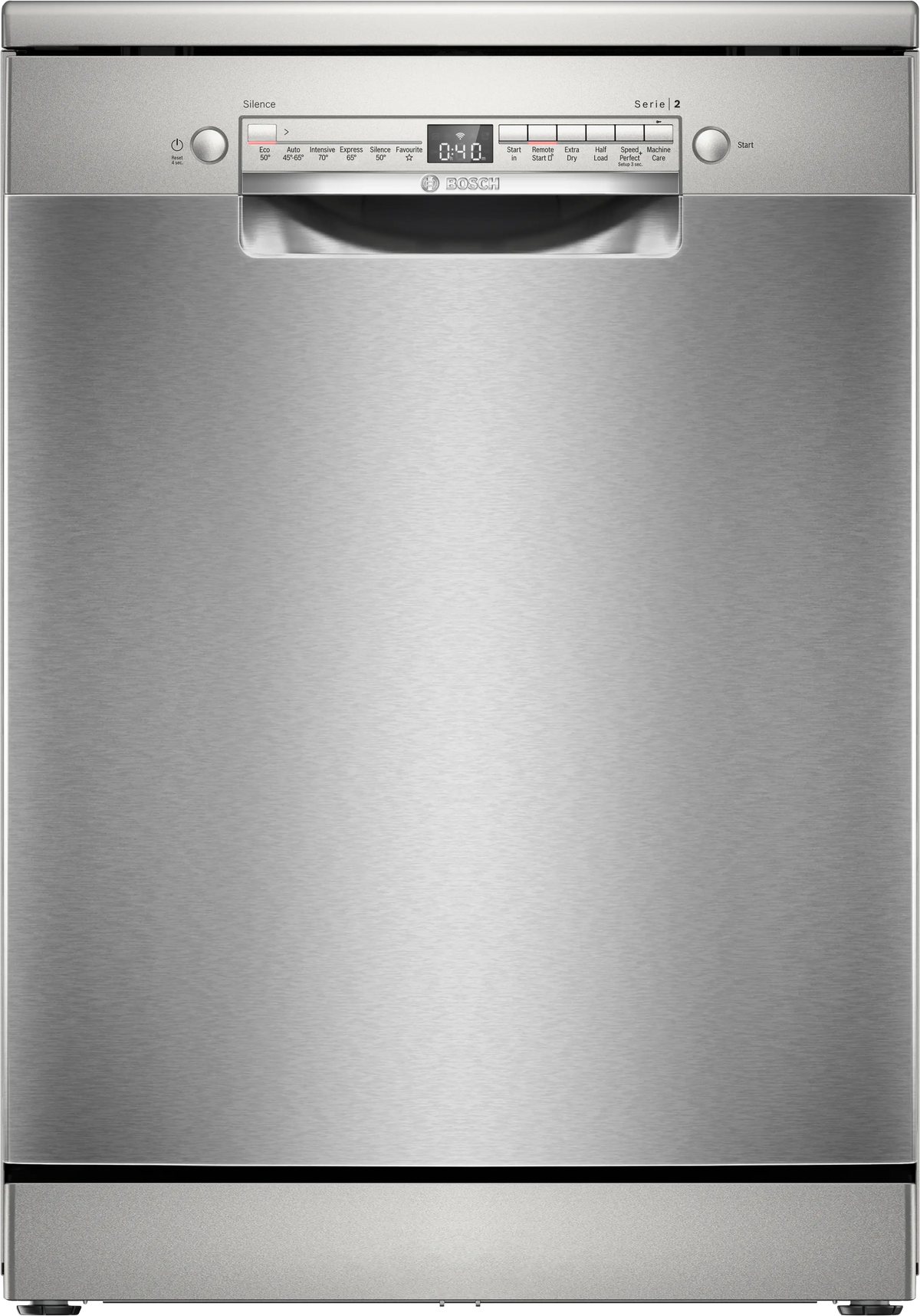 Bosch Series 2 60CM Freestanding Standard Dishwasher - Brushed Steel | SMS2HVI06G
