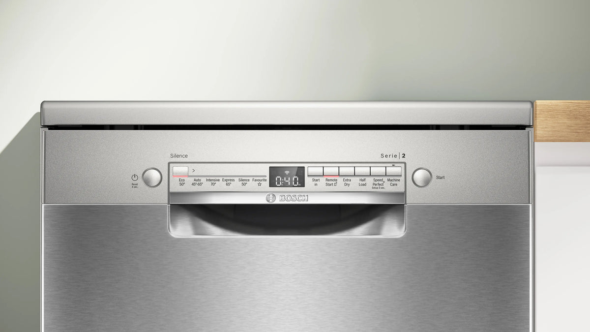 Bosch Series 2 60CM Freestanding Standard Dishwasher - Brushed Steel | SMS2HVI06G