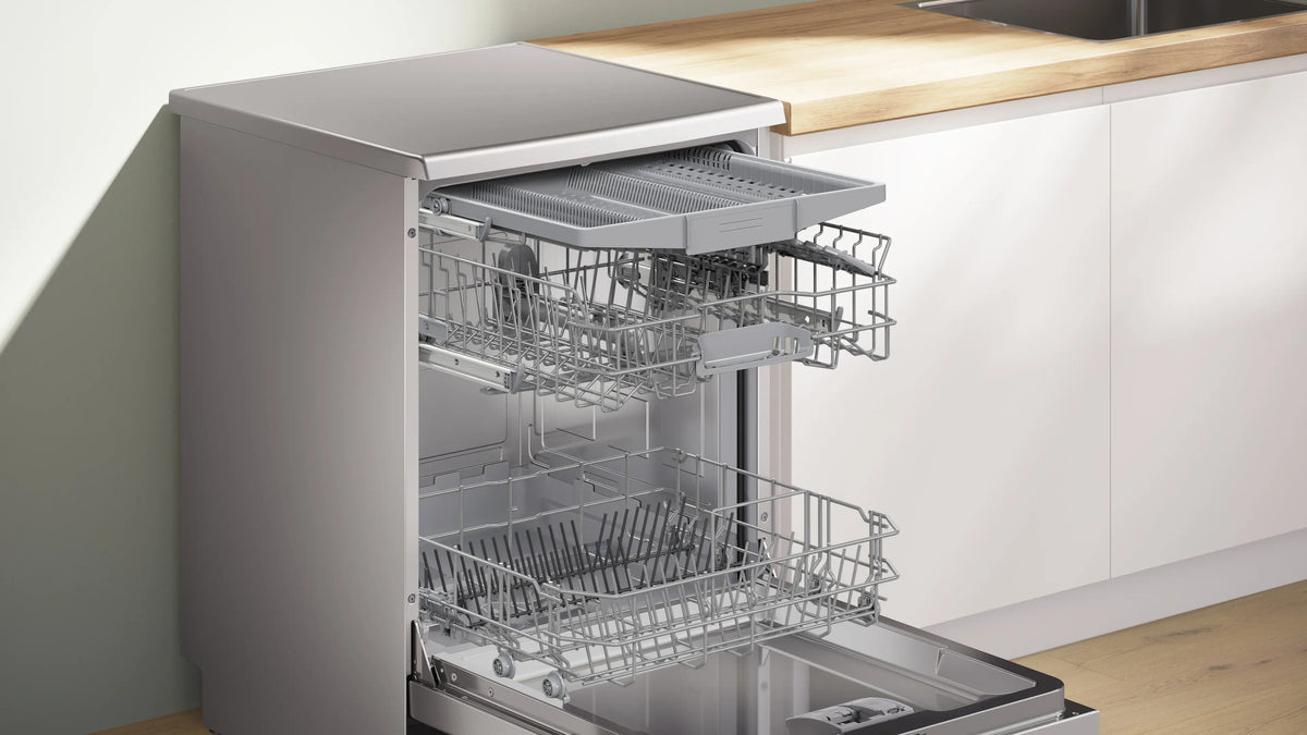 Bosch Series 2 60CM Freestanding Standard Dishwasher - Brushed Steel | SMS2HVI06G