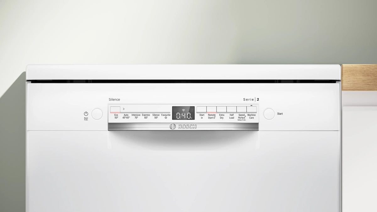 Bosch Series 2 60CM Freestanding Standard Dishwasher - White | SMS2HVW06G