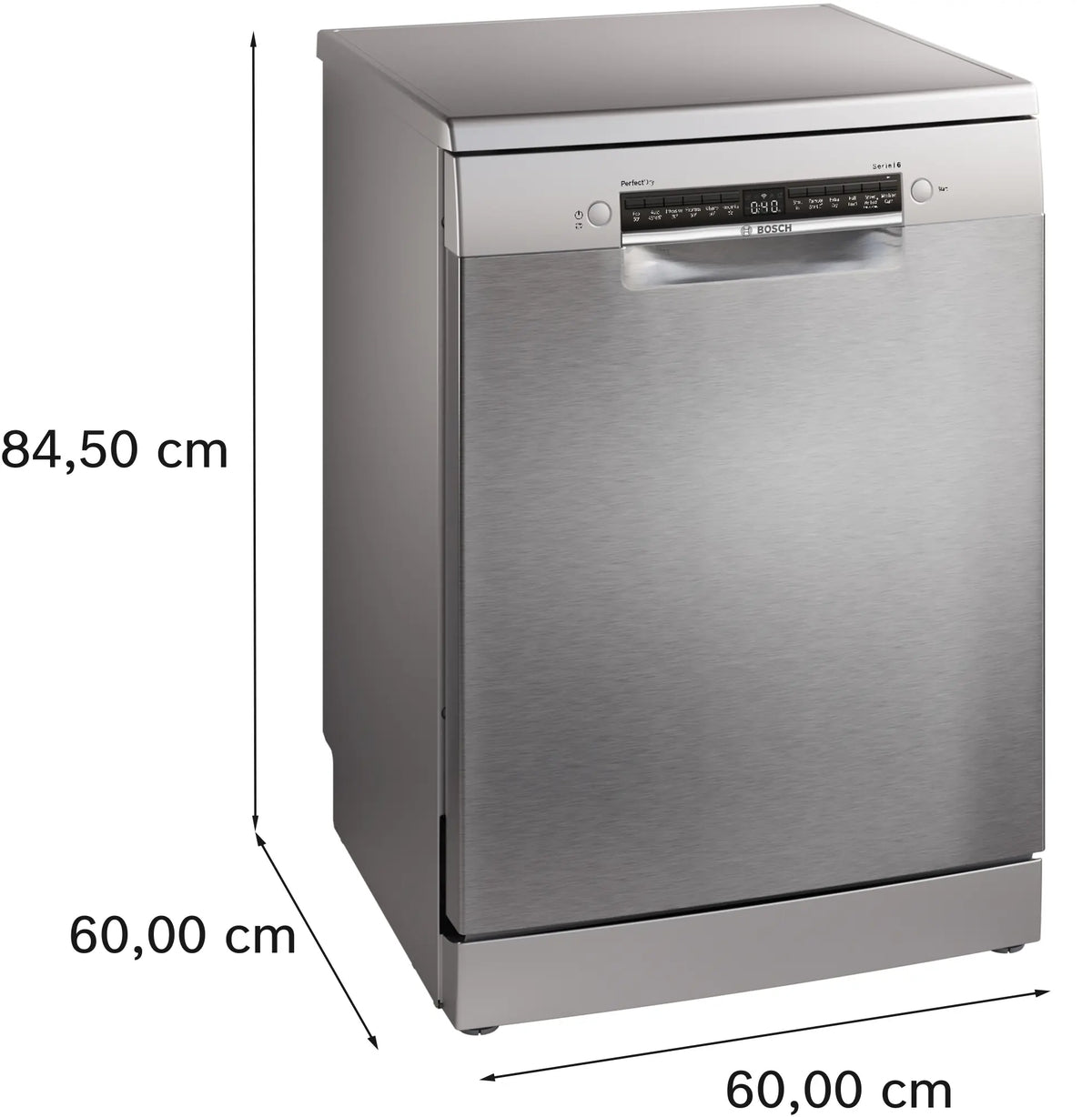 Bosch Series 6 60CM Freestanding Standard Dishwasher - Brushed Steel | SMS6ZCI10G