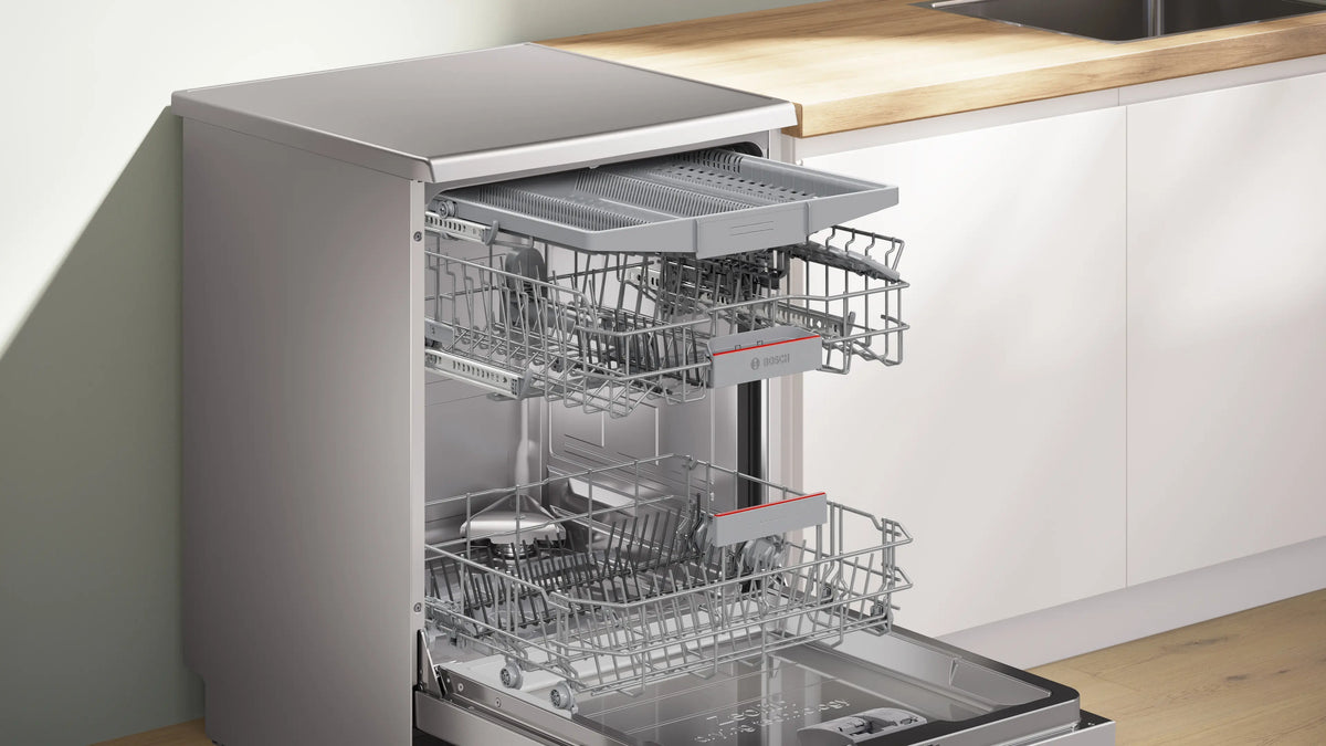 Bosch Series 6 60CM Freestanding Standard Dishwasher - Brushed Steel | SMS6ZCI10G