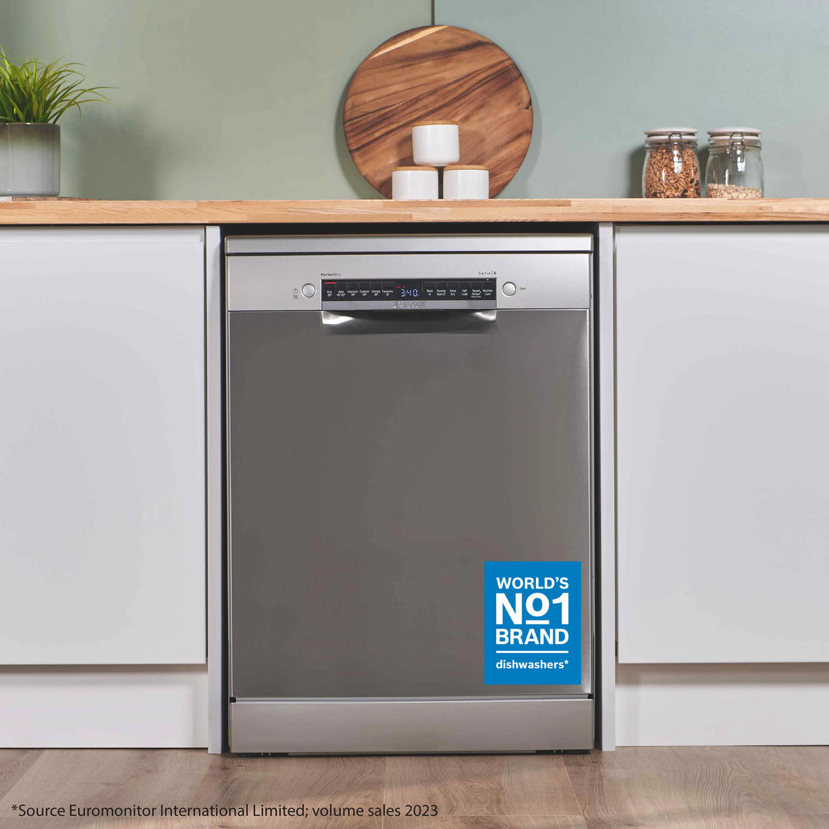Bosch Series 6 60CM Freestanding Standard Dishwasher - Brushed Steel | SMS6ZCI10G