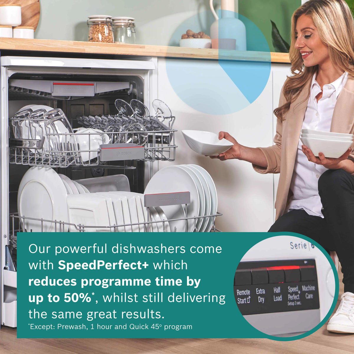 Bosch Series 6 60CM Freestanding Standard Dishwasher - Brushed Steel | SMS6ZCI10G