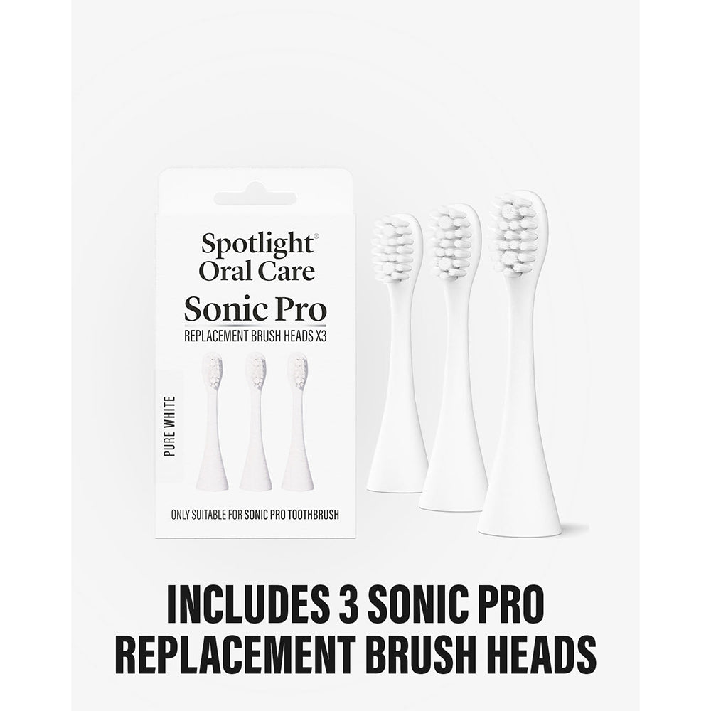 Spotlight Oral Care Sonic Pro Toothbrush Replacement Head Pack of 3 - Pure White | SONICPROWHITEREPHEAD from Spotlight Oral Care - DID Electrical