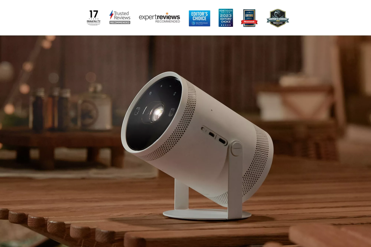 Samsung Freestyle 2nd Gen Up to 100" Projector - White | SP-LFF3HLAXXXU