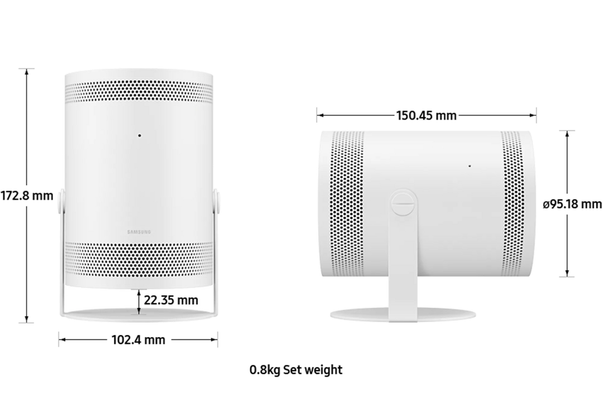 Samsung Freestyle 2nd Gen Up to 100" Projector - White | SP-LFF3HLAXXXU