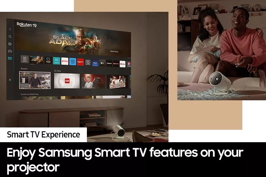 Samsung Freestyle 2nd Gen Up to 100" Projector - White | SP-LFF3HLAXXXU