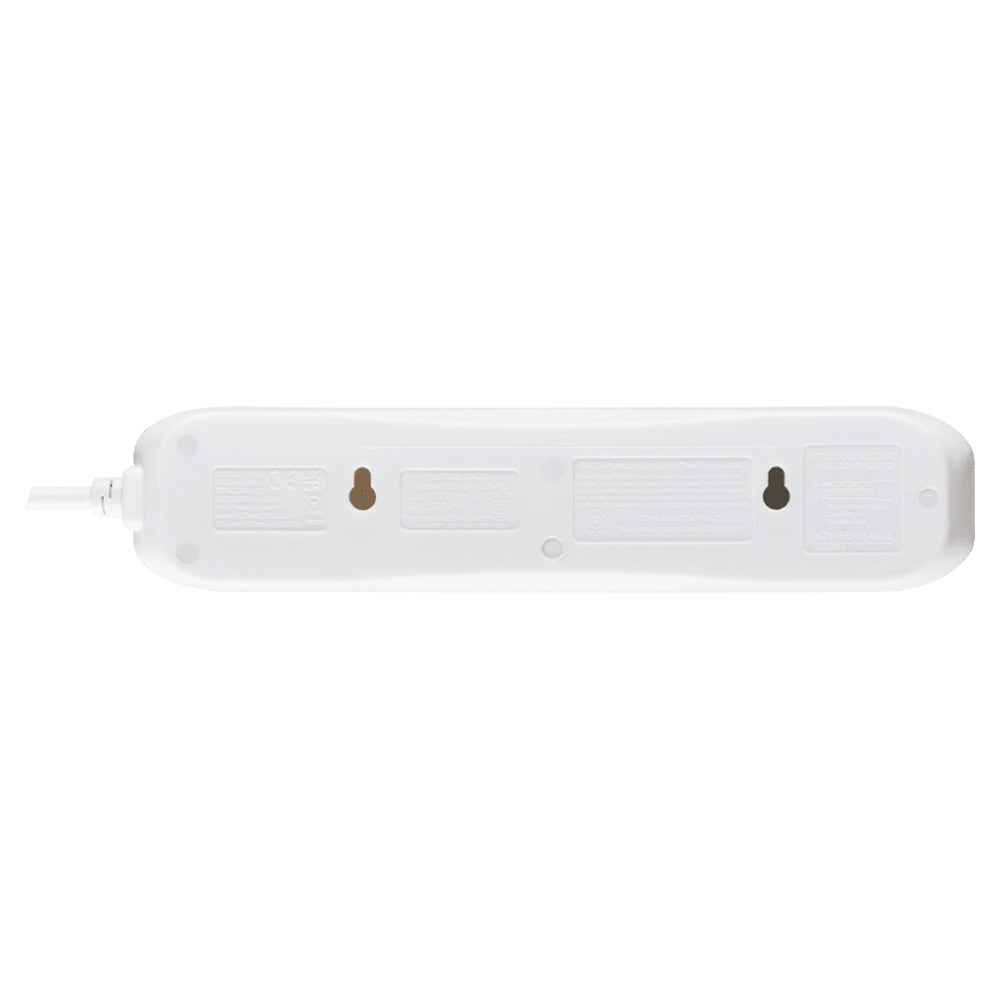 Masterplug 4 Socket Surge Protected Extension Lead - White | SRG44N-MP from Masterplug - DID Electrical
