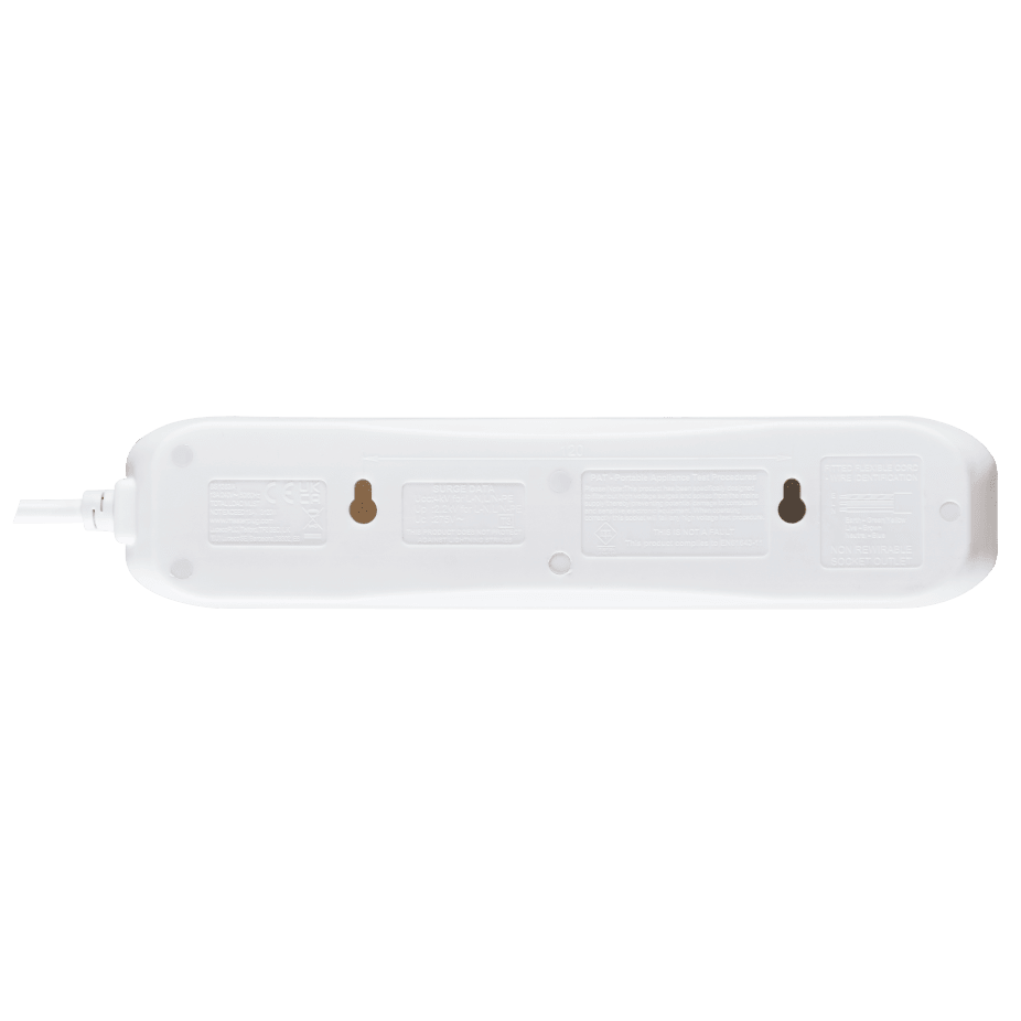 Masterplug 4 Socket Surge Protected Extension Lead - White | SRG44N-MP from Masterplug - DID Electrical