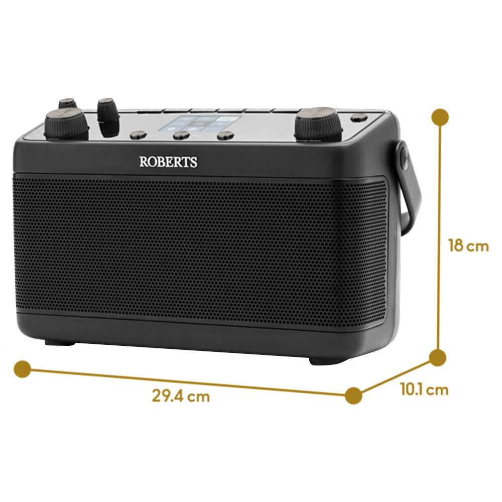 Roberts Stream 219 Internet/DAB+/FM Stereo Portable Radio - Black | STREAM219BK