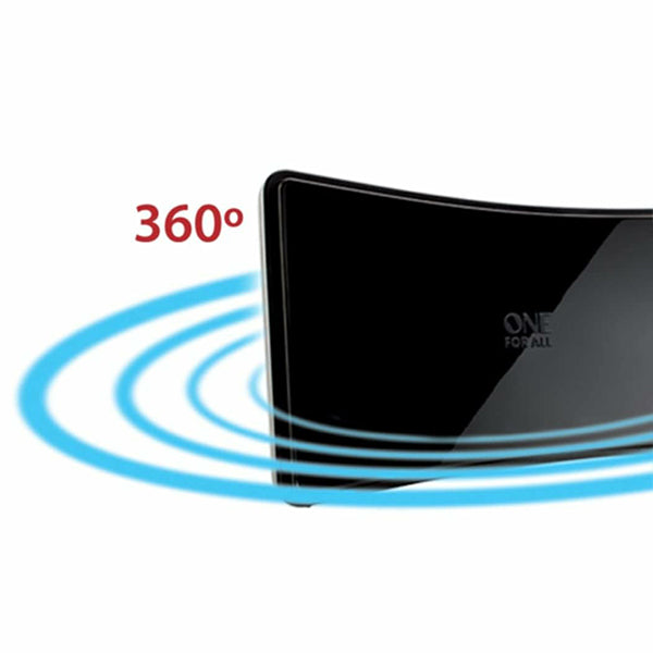 One For All 5G Amplified Indoor TV Antenna - Black | SV9420-5G from Oneforall - DID Electrical