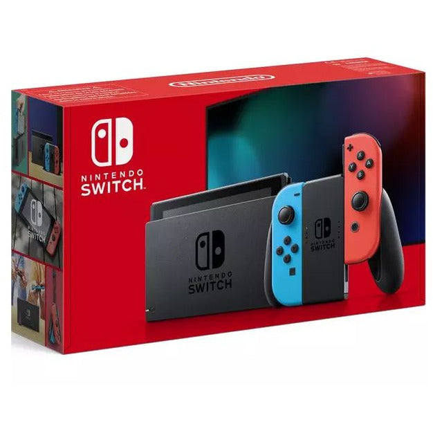 Nintendo Switch Console with Joy-Con Racing Wheels Twin Pack - Neon Red/Neon Blue | SWITCHRWHEEL from Nintendo - DID Electrical