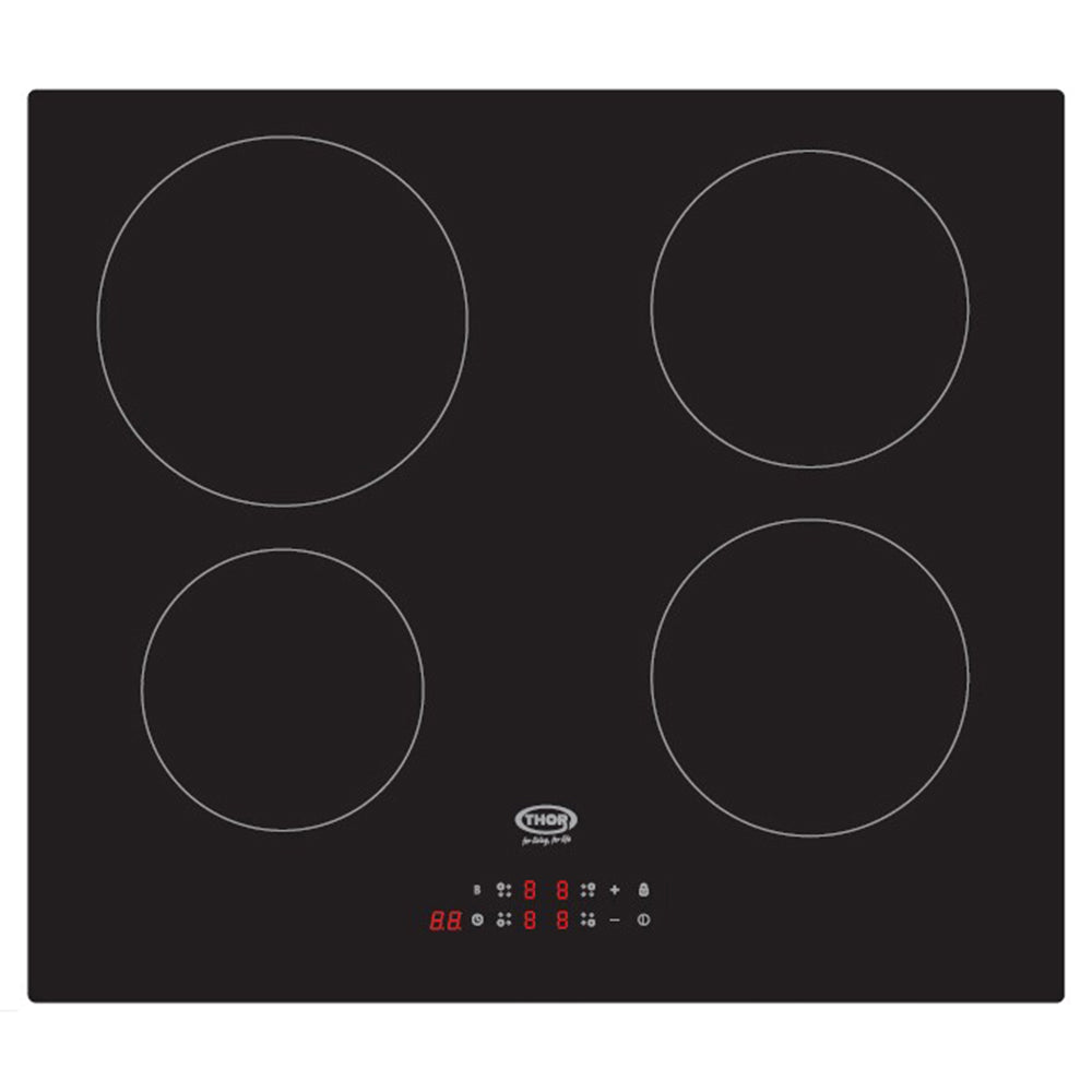 Thor 60CM 4 Zone Ceramic Hob - Black | T154MDINTC from Thor - DID Electrical