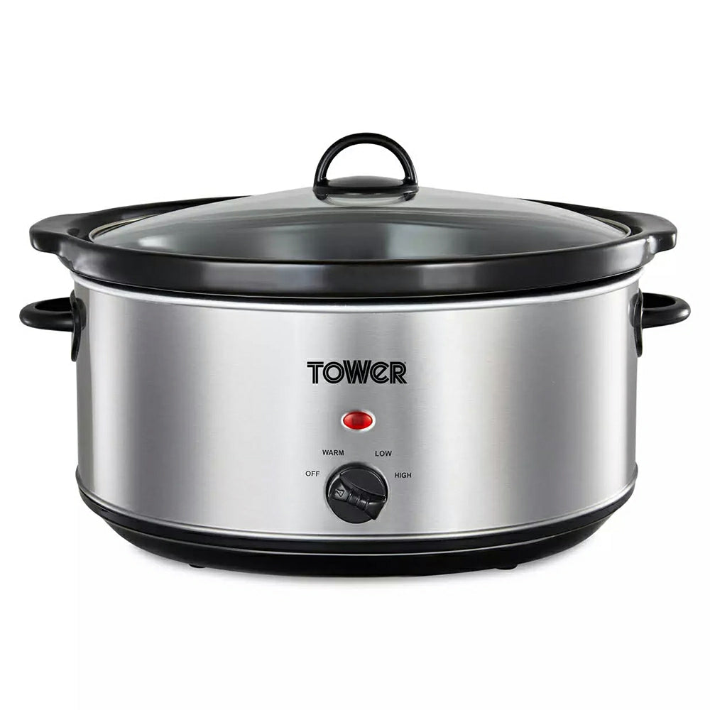 Tower 6.5L Slow Cooker - Stainless Steel | T16040Y from Tower - DID Electrical