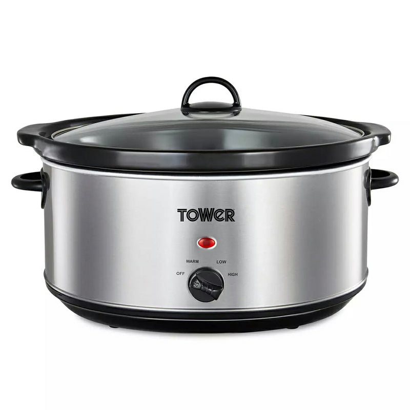 Tower 6.5L Slow Cooker - Stainless Steel | T16040Y from Tower - DID Electrical