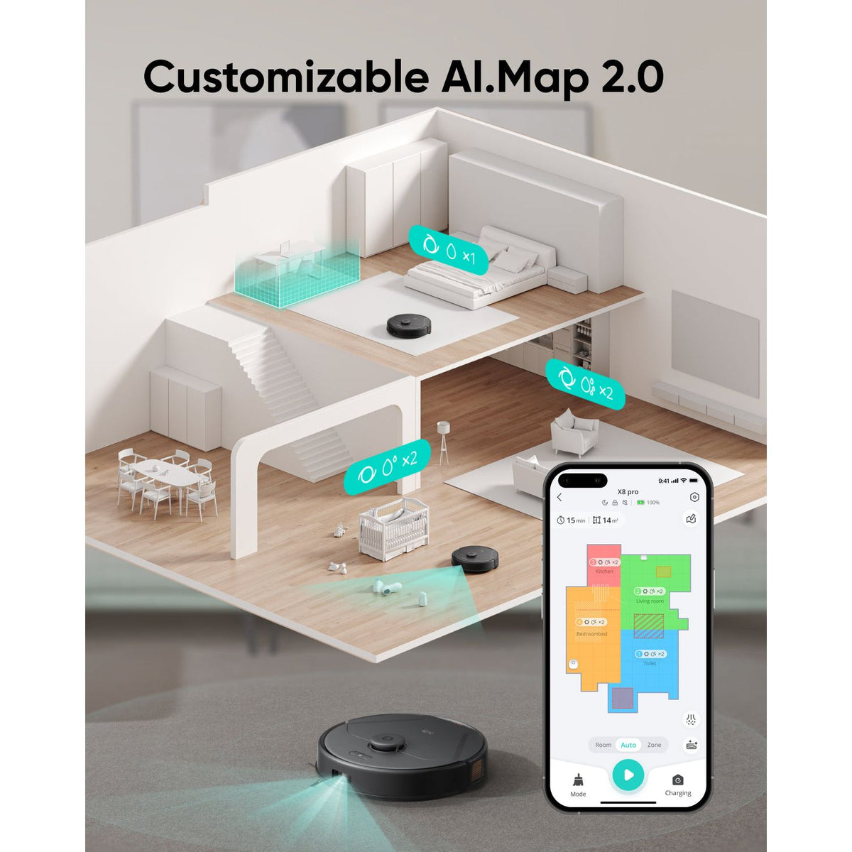 Eufy Clean X8 Pro Robot Vacuum Cleaner with Self-Empty Station - Black | T2276V11 from Eufy - DID Electrical