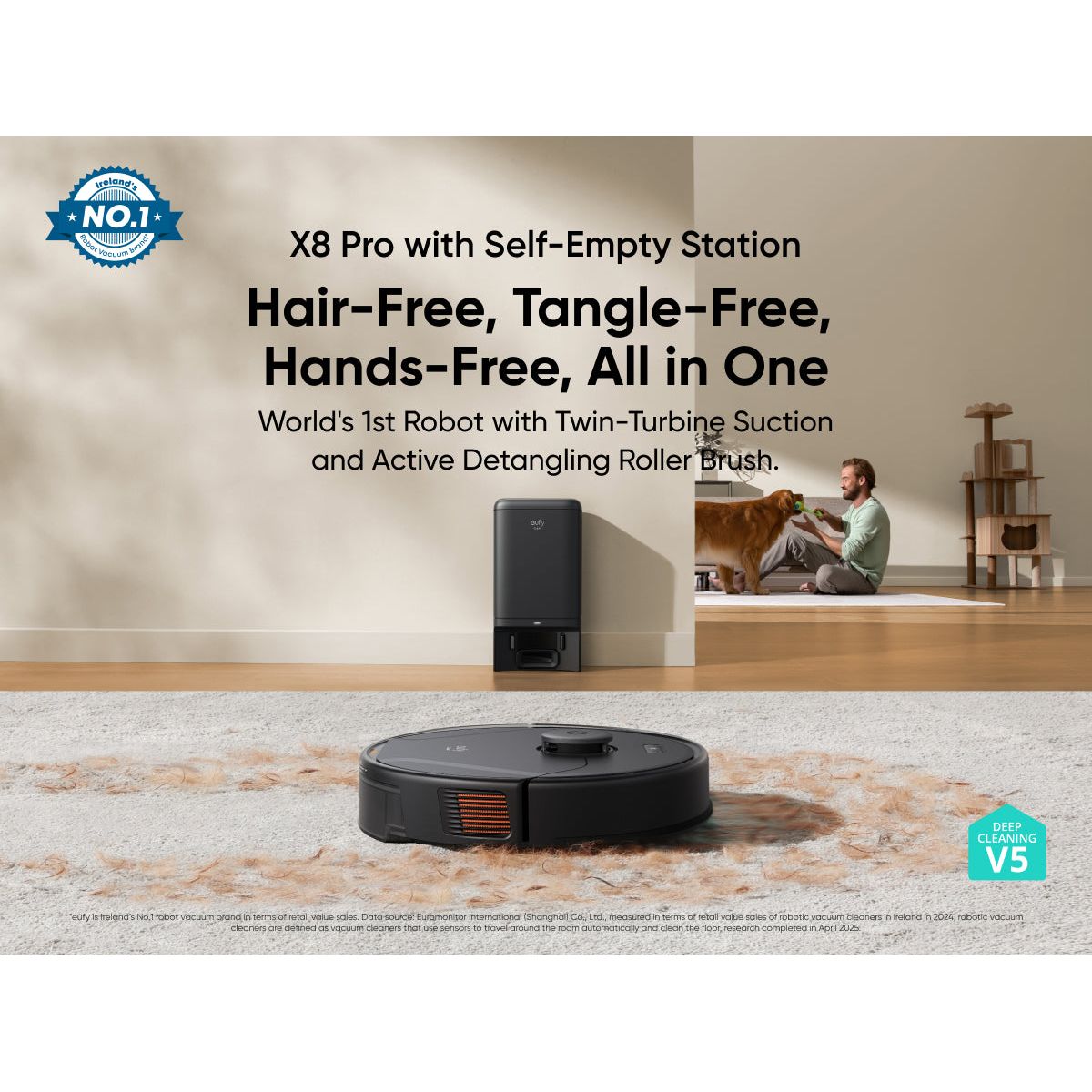 Eufy Clean X8 Pro Robot Vacuum Cleaner with Self-Empty Station - Black | T2276V11 from Eufy - DID Electrical