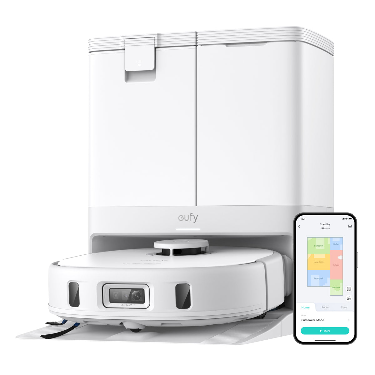 Eufy X10 Pro Omni Robot Vacuum and Mop with All-in-One Station- White | T2351221 from Eufy - DID Electrical