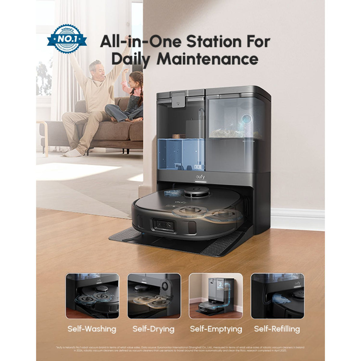 Eufy X10 Pro Omni Robot Vacuum and Mop with All-in-One Station - Black | T2351V11 from Eufy - DID Electrical